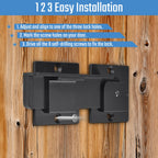 Steinwhale 7.5" Flip Gate Latch Lock with Padlock Holes, 4mm Heavy Duty Aluminum Alloy Door Latch for Outdoor Wooden Fence, Swing and Sliding Open Gate, Double Gate, Barn Door, Shed, Vinyl Fence, Yard