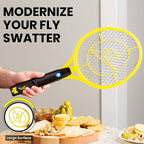 ZAP IT! Bug Zapper - Rechargeable Mosquito, Fly Killer and Bug Zapper Racket - 4,000 Volt - USB Charging, Super-Bright LED Light to Zap in the Dark - Unique 3-Layer Safety Mesh That's Safe to Touch
