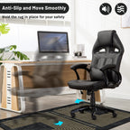 Office Chair Mat for Hardwood Floor&Tile Floor,36"X 48" Heavy Duty Desk Chair Mat for Hard Floors,Under Desk Rug for Rolling Computer Chair,Anti Slip,Low Pile Carpet Floor-Geo Black