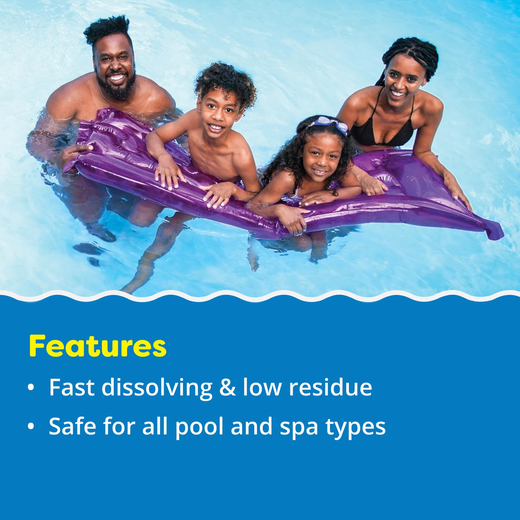 In The Swim Sodium Dichlor Chlorine Shock Granules for Sanitizing Swimming Pools – Fast Dissolving, pH Balanced Sanitizer - 56% Available Chlorine, 99% Sodium-Dichlor – 25 Pound
