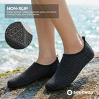 Water Shoes Women Men Adult Quick-Dry Aqua Socks Barefoot Non Slip for Beach Swim River Pool Lake surf Black SK002(U)