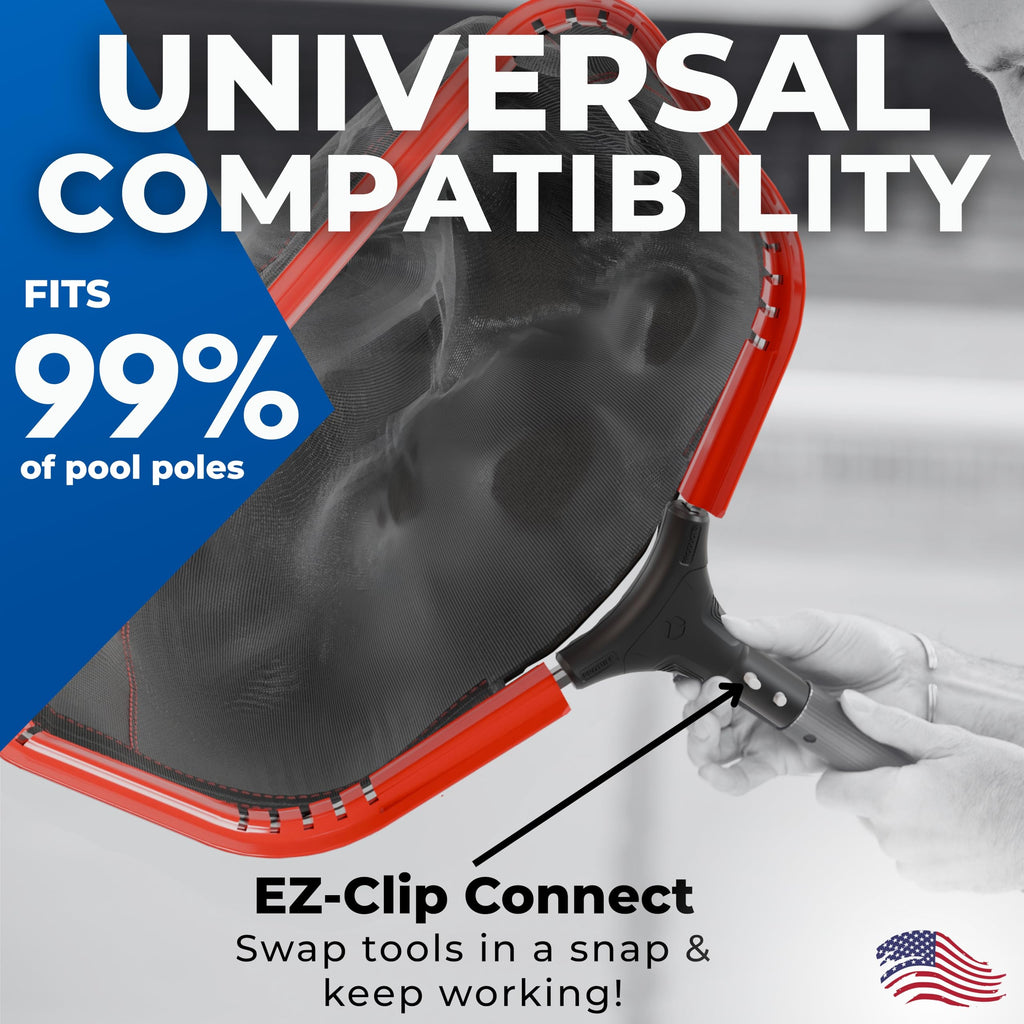 ProTuff 23" Fine Pool Net for PROS – “490 Promise” Unlimited Unconditional Replacement – Cleans 3X Faster Than Vacuum – Wide Pool Skimmer Net with Deep Bag for Easy Maintenance of Leaves, Bugs, Debris