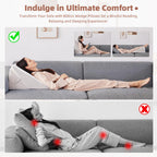 BDEUS Wedge Pillow for Sleep Apnea, Memory Foam Wedge Pillow for Back Pain Relief, Reading, Adjustable 9 &12 Inch, Bed Wedge Pillow for Surgery, Acid Reflux,Gerd, Removable Washable Cover, White