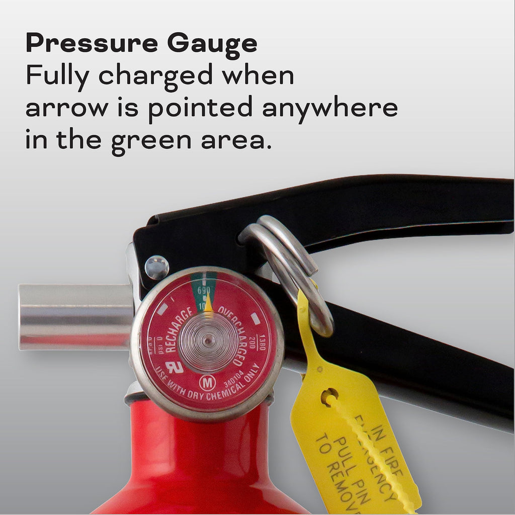 Kidde Fire Extinguisher for Commercial Use, 1-A:10-B:C, 4 Lbs., Refillable & Reusable, Wall Mount (Included)