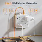 TESSAN Multi Plug Outlet Extender, Outlet Splitter with 3 USB (1 USB C Port) Wall Charger, Multiple Outlet Wall Plug, USB Outlet for Home, Bathroom, Office, Dorm Room Essentials, Gray