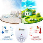 BH-1, Ultrasonic Pest Repeller - Electronic & Ultrasound, Indoor Plug-in Repellent - Get rid of - Rodents, Mice, Squirrels, Bats, Insects, Bed Bugs, Ants, Fleas, Spiders, Roaches (Blue, 2 Pack)