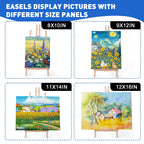 ESRICH 15pcs 17 Inch Tabletop Easels, Easel Stand for Painting,Tripod, Paint Party Easel, Kids Student Desktop Easel for Painting,Paint Easel for Canvas Paints