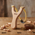 Slingshots for Adults, Durable Wooden Slingshot with 100 Dissolvable Clay Balls for Outdoor, Funny Christmas Birthday Gift for Men and Women