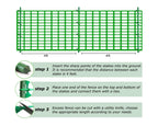 Garden Fence,Snow Fence,Plastic Safety Fence+25 Steel Plant Stakes,Patio Snow Fence 40 Inches X 100 Feet Green Plastic Garden Netting and 25 4-Foot Stakes