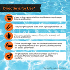 Pool Phosphate Remover - Fast Acting, Maximum Strength Phosphate Removal Pool Chemical - Perfect for Pool Openings to Make Your Pool Phosphate Free - AquaDoc (32 oz)