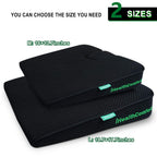 IHEALTHCOMFORT ( 16x13.7 inches Wedge Seat Cushion for Car and Truck,Portable Memory Foam Seat Cushion for Tailbone Stress Back Pain Relief