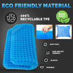 Gel Seat Cushions for Long Sitting- Extra Large & Ultra Thick(2" Inch)- Office Chair Cushion for Pressure Relief, Sciatica, Hip & Back Pain- Car Seat, Wheelchair, Truck Driver Seat - Non-Slip Ties
