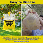 Big Bag Disposable Fly Traps Outdoor Hanging, Ranch Stable Horse Fly Hunter Trap Control Indoor for Home for Barn, Mosquito Bug Flying Insect Trap Catchers Killer Repellent 8 Natural Pre-Baited