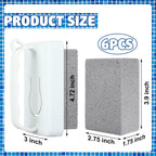 6 PCS Hand-Held Pool Pumice Stones Swimming Pumice Pool Tile Stone Replacement Pools Cleaning Block with Handle for Spa Tile Grout Concrete Cleaning