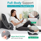 MOZAILAB Orthopedic Bed Wedge Pillow Set 4PCS – Memory Foam Wedge Pillow for After Surgery, Shoulder Surgery, Sleeping, Back, Leg, Arm Support – Post Surgery, Acid Reflux, GERD, Snoring Relief