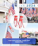 2-Pack Trump Windsocks - Versatile Decor for Outdoor and Indoor Use, Waterproof and UV Resistant, Total Length 40 Inches