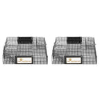 Rugged Ranch CHPTO Chipmunkinator Large Metal Wire Live Chipmunk Catch & Release Trap Cage w/Easy Open Top Lid & 2 Door System, Black (2 Pack)