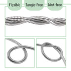 UNCO- Short Garden Hose, 3 Feet, Heavy Duty Stainless Steel Hose, Water Garden Hose, Metal Garden Hose