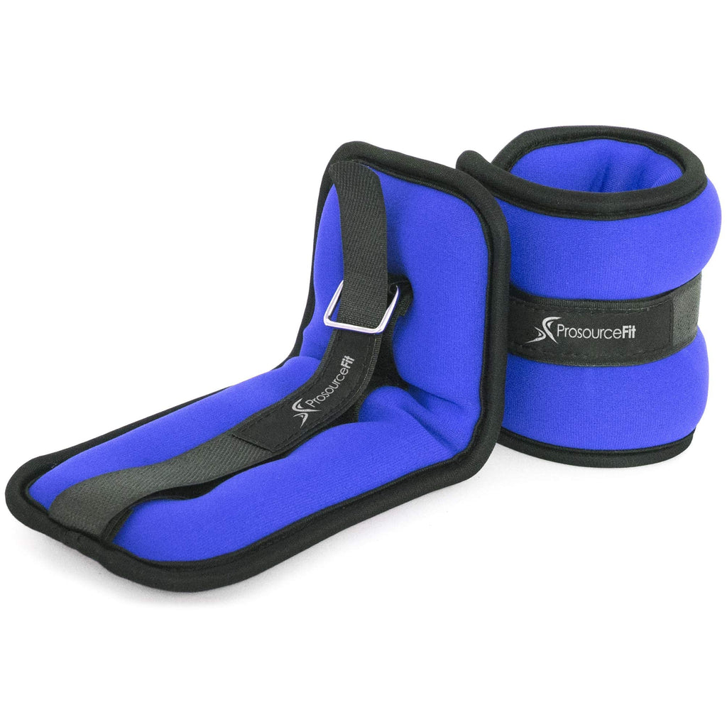 ProsourceFit Ankle Wrist Weights Set of 2, Adjustable Comfort Fit, 3 lb for Women, and Men, Blue