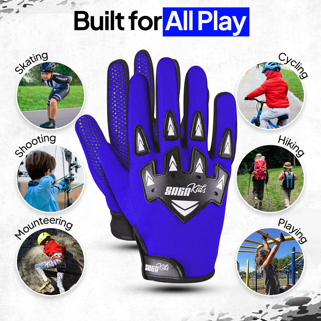 Youth Motocross Gloves – Pro-Grade Protection for Dirt Bike & BMX Riders | High-Performance Gear for Boys & Girls | Built for Future Champions