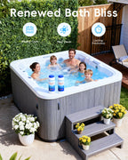 POOLHOUR 32 Oz Non-Chlorine Oxidizing Shock for Hot Tub, Oxidizer for Spas and Swimming Pools, Hot Tub Shock, 2 Pack