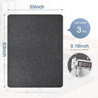 Placoot Office Chair Mat for Hardwood Floor, 55"x63" Large Size Computer Chair Mat, Desk Chair Mat, Large Anti-Slip Floor Protector for Home Office Dark Grey