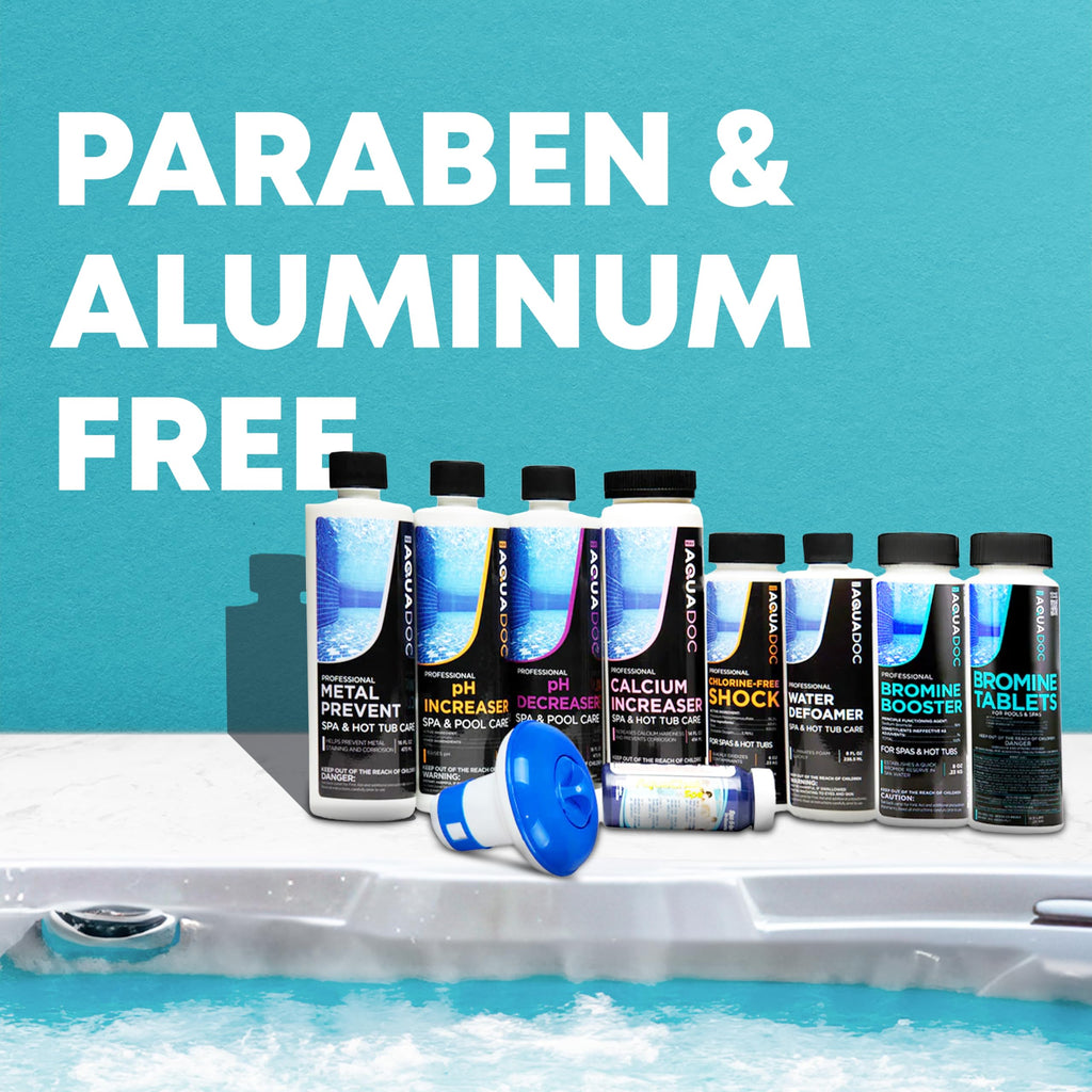 Aquadoc Bromine Hot Tub Starter Kit for Spas, Complete Spa Maintenance Kit with Bromine Tablets & Complete Hot Tub Chemicals Starter Kit (Bromine Hot Tub Starter Kit)
