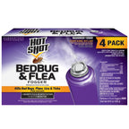 Hot Shot Bedbug and Flea Fogger 4 Count-2 Ounce Cans, with Nylar, Inhibits Flea Reinfestation