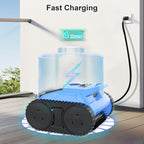 Pool Vacuum for Inground Pools, Zyerch Cordless Robotic Pool Cleaner, Automatic Pool Vacuum with Wall Climbing & Waterline Scrubbing, Cleaning Up to 2100 Sq.ft, 180 Min