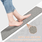 Joyhalo Shower Mats for Showers Anti Slip for Elderly, 17'' x 24'' Non Slip Bath Mat for Inside Shower, Bath Tub Mats for Bathroom Non Slip for Shower, PVC Loofah Bathroom Mats, Grey