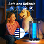 CreateFun Bug Zapper Outdoor, 2026 Upgraded 3 in 1 Rechargeable Bug Zapper with 5000mAh Battery & LED Night Light, 4000V Cordless Waterproof Mosquito Zapper for Outside,Patio,Backyard,Garden Black