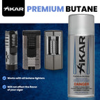 XIKAR PUROFINE Premium Butane Lighter Refill Fuel with Zero Impurities for Torch and Jet Flame Lighters | Pure Butane Lighter Fluid Refill for Reliable Ignition of Cigars - 8 Oz, 2 Pack