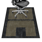 Office Chair Mat for Hardwood Floor&Tile Floor,36"X 48" Heavy Duty Desk Chair Mat for Hard Floors,Under Desk Rug for Rolling Computer Chair,Anti Slip,Low Pile Carpet Floor-Geo Black