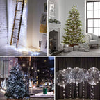4-Pack White Fairy Lights Battery Operated with Timer, Waterproof 16FT 50 LED String Lights Outdoor Indoor, Twinkle Lights for Bedroom Home Wedding Birthday Christmas Parties Centerpiece (Cool White)