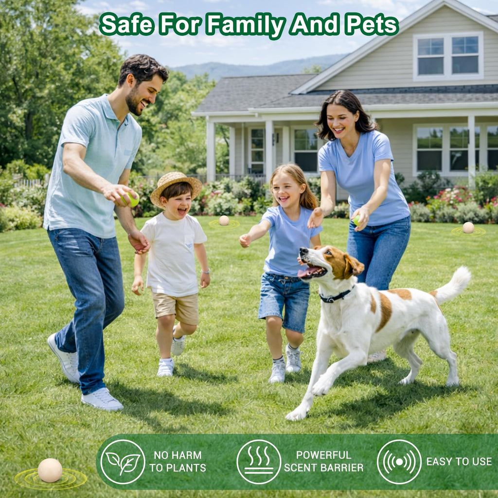 Aromovia Mole Repellent for Lawns and Yard, Mole and Groundhog Repellent Outdoor, 12 Packs Natural Gopher Repellant Balls for Lawns, Gardens, Yards, Farms and Orchards, Safe for People and Pets
