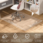 Tonaus Chair Mat for Hard Floor Office Chair Mat Desks Mats Large 48"×36",Transparent Clear PVC Floor Protector for Home Office Study Wooden Floors 3'x4'