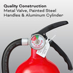 Kidde Fire Extinguisher for Home & Office Use, 2-A:10-B:C, 7.13 Lbs., Hose & Wall Mount (Included) & Fire Extinguisher for Home, 1-A:10-B:C, Dry Chemical Extinguisher, Red, Mounting Bracket Included