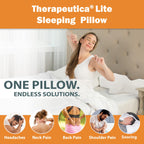 Therapeutica Lite Cervical Orthopedic Foam Sleeping Pillow; for Neck, Shoulder, and Back Pain Relief; Helps Spinal Alignment; Back and Side Sleeping, Medium Firm - Large