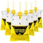 Big Bag Disposable Fly Traps Outdoor Hanging, Ranch Stable Horse Fly Hunter Trap Control Indoor for Home for Barn, Mosquito Bug Flying Insect Trap Catchers Killer Repellent 6 Natural Pre-Baited