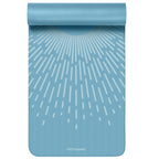 Retrospec Solana Yoga Mat 1/2" Thick w/Nylon Strap for Men & Women - Non Slip Excercise Mat for Yoga, Pilates, Stretching, Floor & Fitness Workouts, Blue Mist