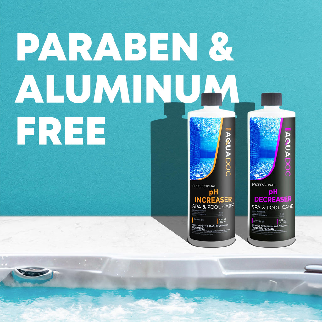AquaDoc Spa pH Up & Down – pH Balancer for Indoor & Outdoor Spas – Easy Water Maintenance to Raise or Lower pH Levels and Keep Spa Water Clean, Clear & Comfortable