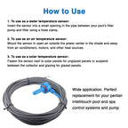 AR-PRO 520272 Air/Water/Solar Temperature Sensor with 20-Feet Cable Replacement Pool/Spa - 2 Pack