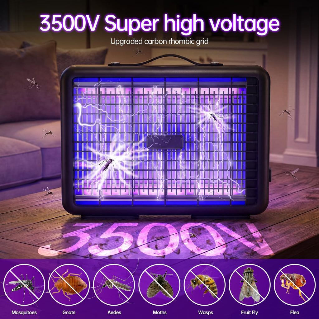 Electric Bug Zapper Indoor Outdoor, 4500V Mosquito Zapper with Powerful Grid, Fly Zapper Insect Killer for Patio, Yard, Home, Kitchen, Camping