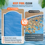 VEVOR Solar Pool Cover, 24 x 12 ft Rectangle Solar Cover 16 mil for Pools, Inground Above Ground Swimming Pool Solar Blanket with Bubble, Heat Retaining Solar Covers Blue
