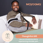 MOYOAMA Post Shoulder Surgery Pillow with Pocket- Rotator Cuff Pillows for Sleeping, After Shoulder Surgery Must Haves, Rotator Cuff Sleeping Pillow, Rotator Cuff Surgery Recovery Accessories