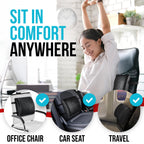 FORTEM Office Chair Cushion and Back Support for Office Chair, Lumbar Support Pillow, Memory Foam, Non Slip Sitting and Back Rest for Gaming, Car Seat Cushion, Chair Pad, XL