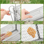 Humane Rat Trap Chipmunk Rodent Trap Mouse Trap Squirrel Trap Small Live Animal Trap Mouse Voles Hamsters Live Cage Rat Mouse Cage Trap for Mice Easy to Catch and Release (Silver,2 Pcs)
