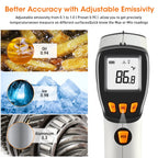 Digital Infrared Laser Thermometer Cooking Gun with Adjustable Emissivity -58°F ~ 788°F, Touchless Kitchen Laser Food Thermometer Temp Gun for Soap Candy Making Oven BBQ Gray (Gray)
