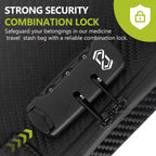OZCHIN Smell Proof Bag with Combination Lock Lunch Bag File Organizer Case Container; Medicine Lock Bag Travel Storage Case