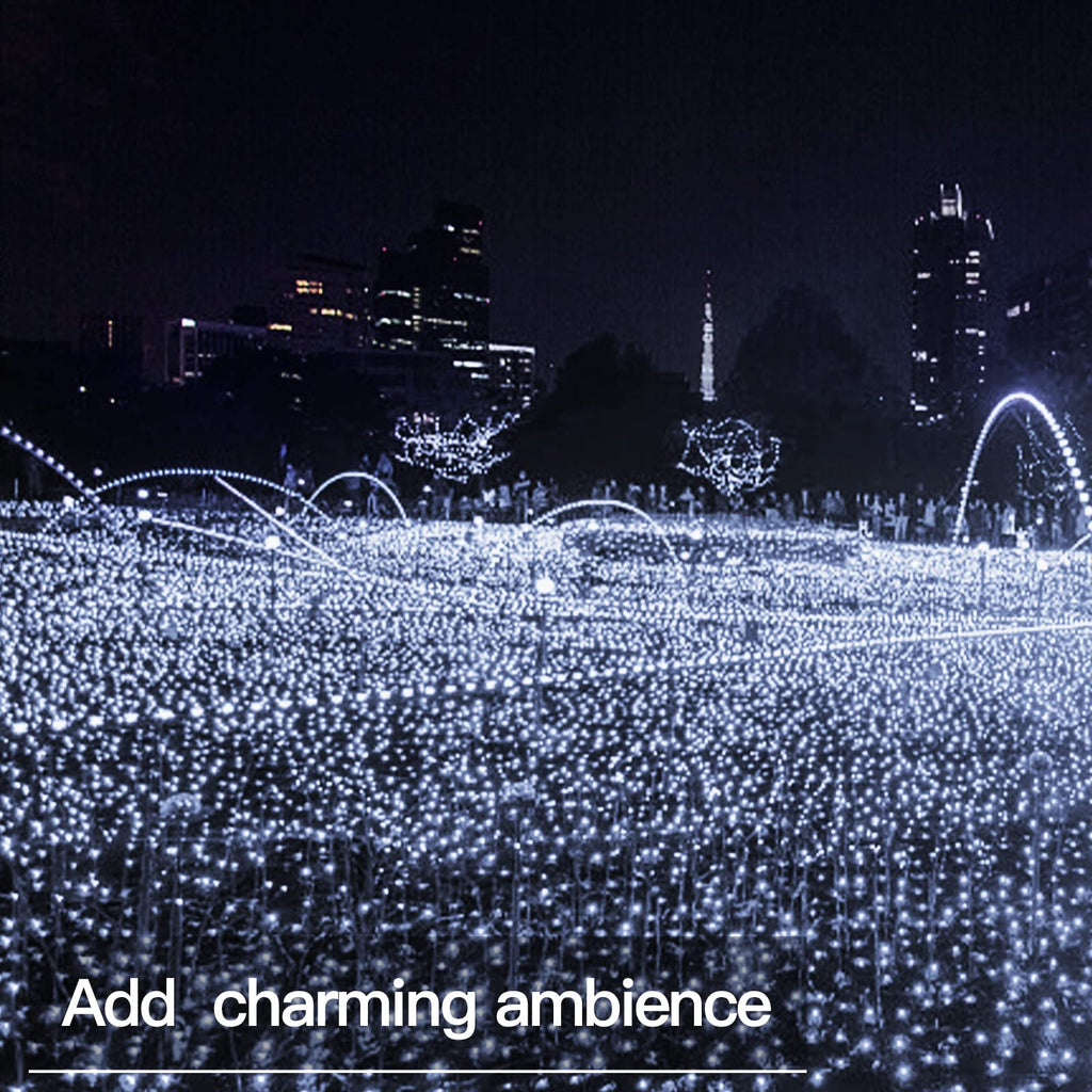 suddus 66ft 200 LED Outdoor String Lights, White Fairy Lights Battery Operated with Remote, Led Twinkle Lights for Bedroom, Wreath, Patio, Tapestry, Backyard, Garden, Christmas, Party, Indoor